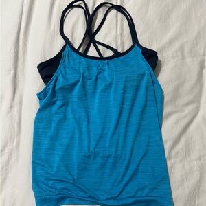 Athleta Navy and Blue Strappy Tank